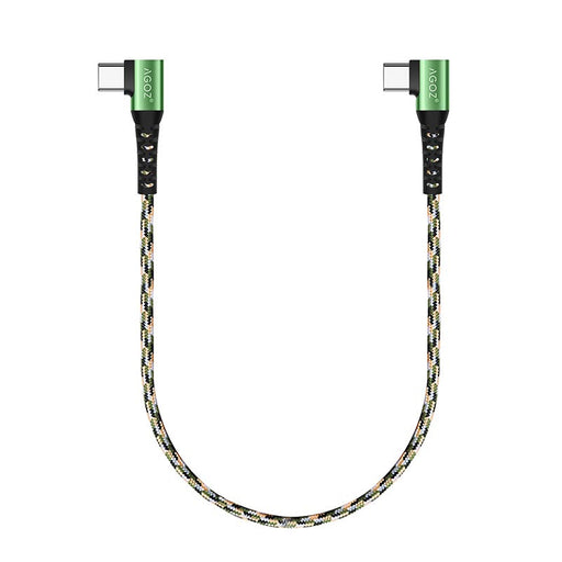 90 Degree 1ft Camo USB-C to USB-C Charger Cable for iPhone 15 Pro