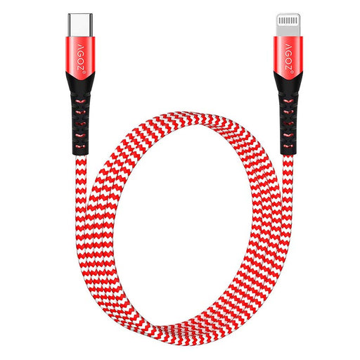 Red USB-C to Lightning Cable Fast Charger for iPhone