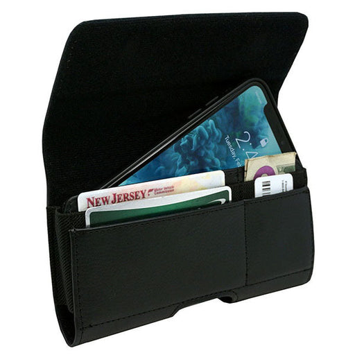 iPhone 15 Leather Wallet Case with Belt Clip