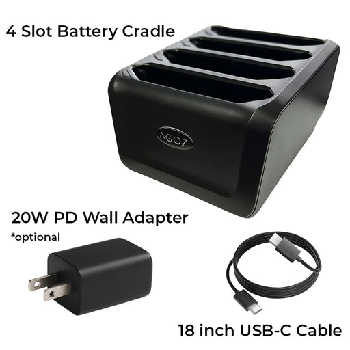 4-Slot Zebra TC70 / TC70x Battery Charger Cradle