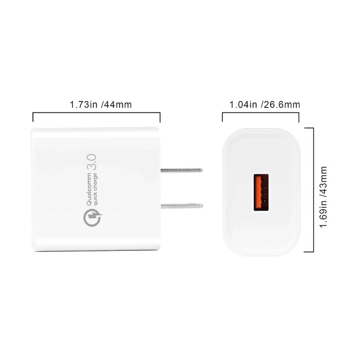 Wall Charger USB-A to USB-C Cable for Credence 3 Biometric ID Scanner