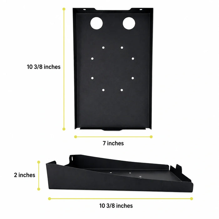 AgozTech Bixolon receipt printer tray dimensions showing 10 3/8 inch length, 7 inch width, and 2 inch height