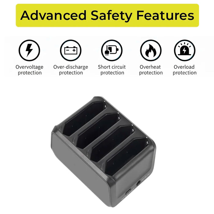 4-Slot Zebra TC7x Scanner Battery Charger Cradle