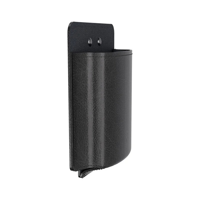 Leather Adyen POS handheld case sideways on a white background