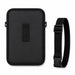 Rear view of the black Agoz tablet case with belt loop and separate adjustable waist belt