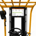 JLT rugged tablet positioned in an AgozTech forklift mount holder above the steering wheel.