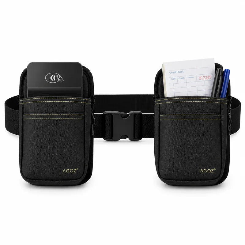 Double Pouch Waist belt for POS Handheld Terminals