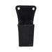 Angled front view of an empty black AgozTech scanner holster case with open pouch and reinforced top panel.