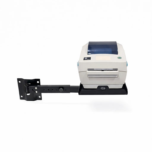 Stainless Steel Wall Mounted Zebra LP 2443 Printer Tray with Swing Arm