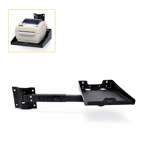 Stainless Steel Wall Mounted Zebra LP 2443 Printer Tray with Swing Arm