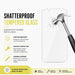 Infographic showing shatterproof tempered glass protection for Zebra TC77 rugged mobile computers