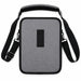Rear view of gray Agoz PAX payment tablet case showing padded shoulder strap, adjustable sling, and rear belt attachment loop.