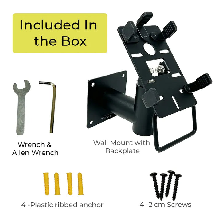 Heavy-Duty Metal Swivel POS Wall Mount Stand for Dejavoo QD4 Terminal