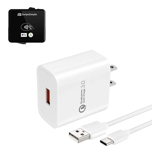 Wall Charger with USB-C Cable for SwipeSimple B350 Card Reader