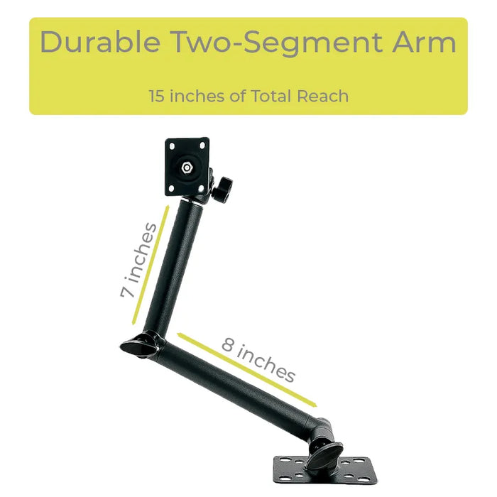 Rugged Swing Arm Adjustable Mount with Scanner Holder for Zebra TC77