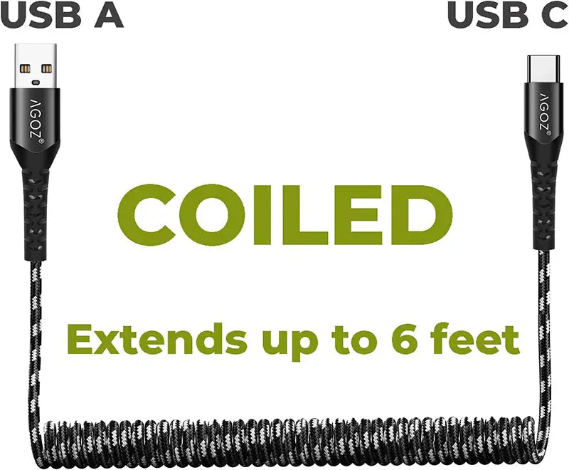 Zebra TC701 Scanner Charger Coiled USB C Cable
