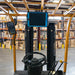 Front view of AGOZ iPad Tablet Mount Holder for Forklifts positioning a tablet above the steering wheel inside a forklift.