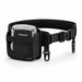 Honeywell RP4f portable printer carrying case on waist belt with padded back support and metal quick-release buckle.