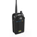 Icom radio carried in AgozTech Rugged Radio Holster with snap closure and front pocket design