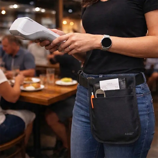 Waitress Apron with Adjustable Strap for PAX Handheld POS