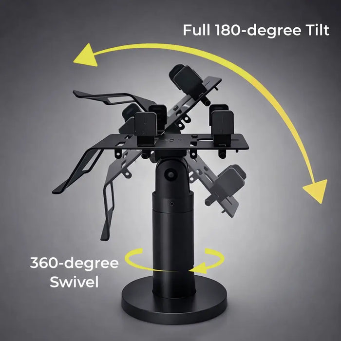 AgozTech POS countertop stand with 360-degree swivel and 180-degree tilt adjustment for Toast Go 3 terminal