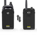 Icom ID-50 radio shown inside AgozTech holster with adjustable open and closed carry positions