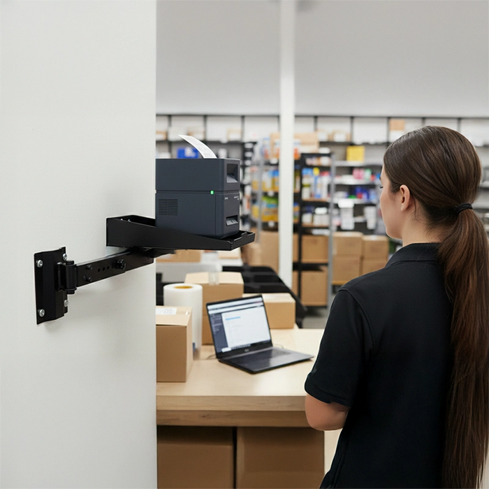Heavy-Duty Seiko SII Label Printer Tray Warehouse Wall Mount
