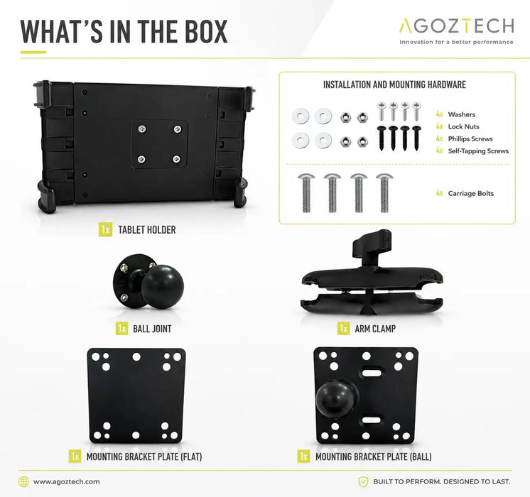 AGOZ Zebra Tablet Mount Holder for Forklifts