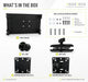 AGOZ iPad Tablet Mount Holder for Forklifts kit with tablet holder, ball joint, arm clamp, mounting plates, and installation hardware.