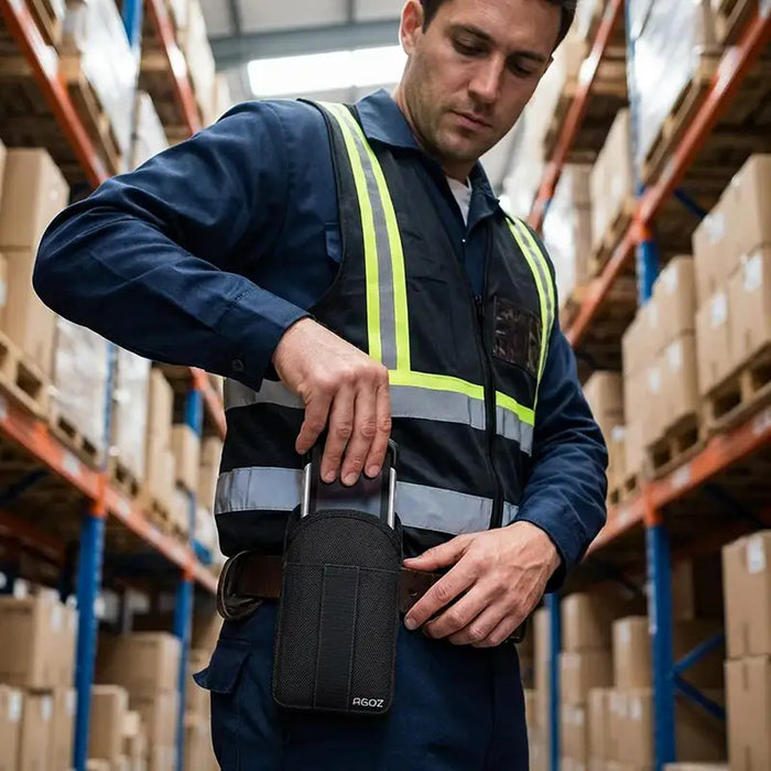 Zebra TC77 Mobile Scanner Computer Holster with Military-Grade Belt Clip and Loop | Agoz