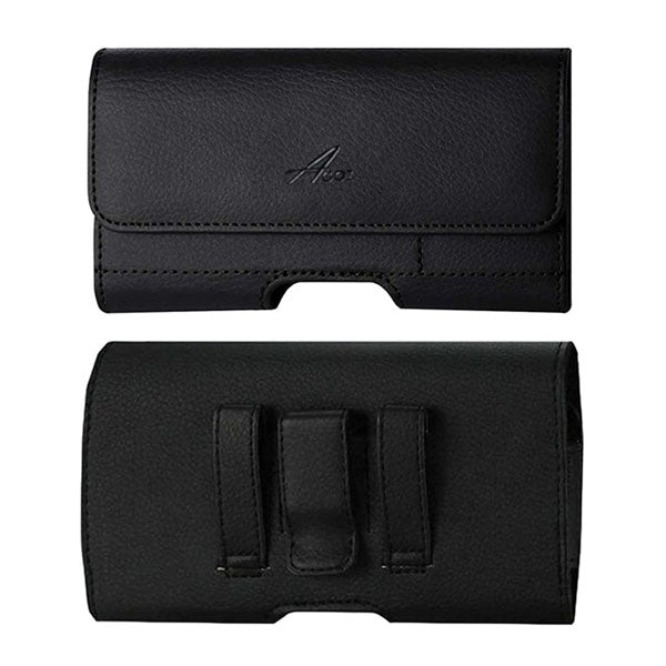 LG V60 ThinQ Leather Holster with Belt Clip and Card Holder