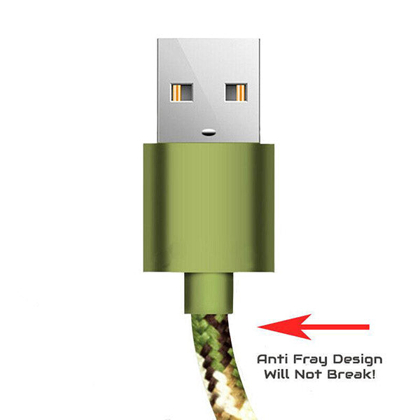Camo USB Micro Cable Fast Charger for Samsung Galaxy Note 5, J7, S7