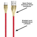 Gold/Red USB-C Cable Fast Charger for Google