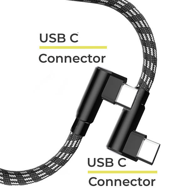 90 Degree 6-inch USB-C to USB-C Charger Cable — AGOZTECH