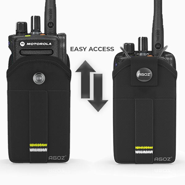 Durable Motorola APX 8000H Radio Holster with Snap Closure