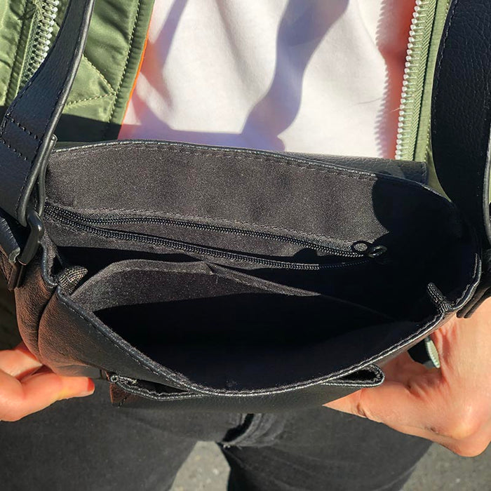 Front Pocket Leather Crossbody Bag for Samsung