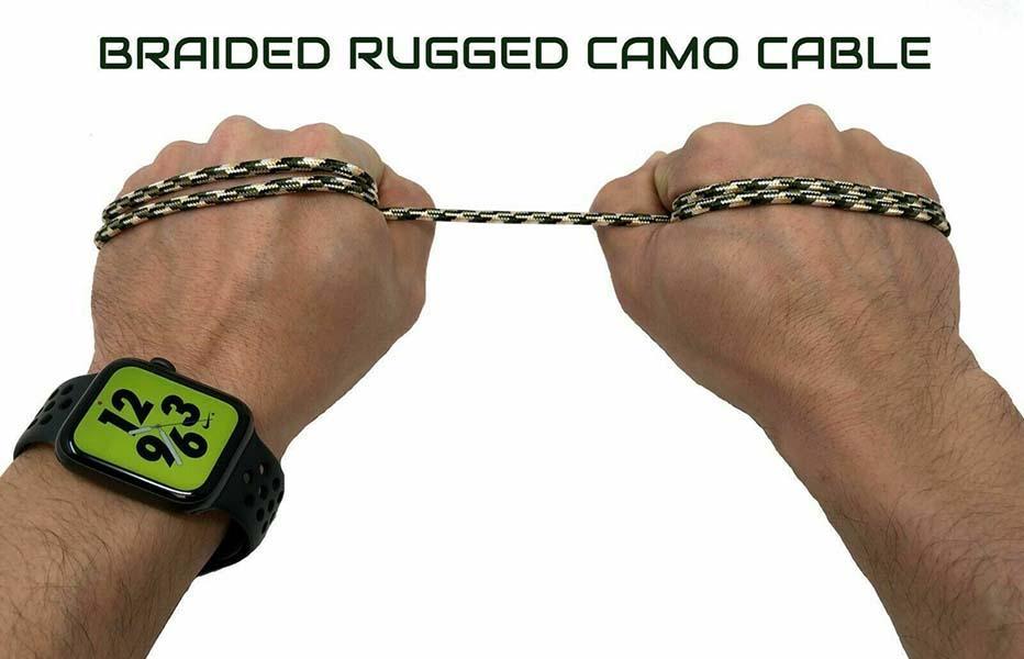 Camo 90 degree Cable USB-C Charger for Kyocera DuraForce Pro 2, DuraXV Extreme, DuraXE Epic E4830