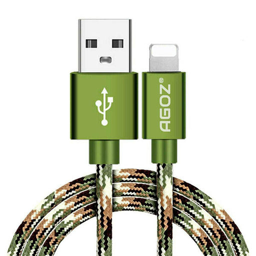 Durable Camo USB-A to Lightning iPhone Charger Cable